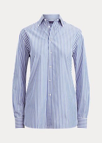 Camisas de algodón a rayas Adrien de Ralph Lauren para mujer en azul