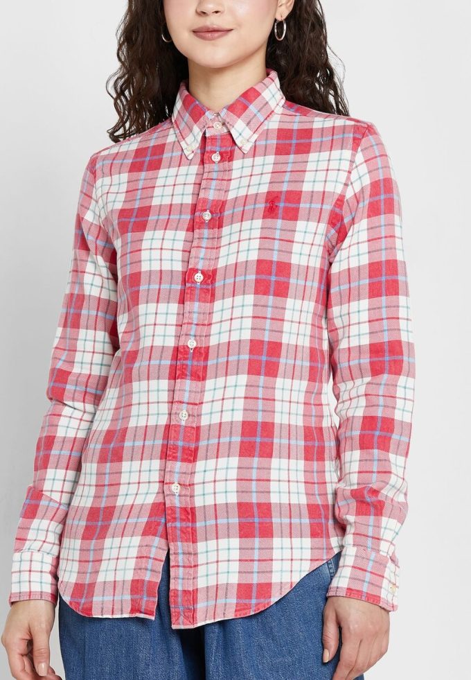 Camisas de botones a cuadros Ralph Lauren rosas para mujer Camisas de botones a cuadros Ralph Lauren rosas para mujer