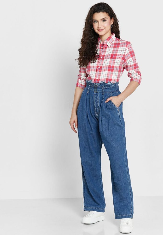 Camisas de botones a cuadros Ralph Lauren rosas para mujer Camisas de botones a cuadros Ralph Lauren rosas para mujer