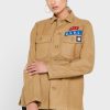 Camisas de botones con detalle de bolsillo de Ralph Lauren para mujer en color caqui