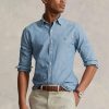 Camisas de cambray Ralph Lauren de corte entallado para hombre en azul Camisas de cambray Ralph Lauren de corte entallado para hombre en azul