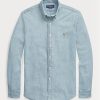 Camisas de cambray Ralph Lauren de corte entallado para hombre en azul Camisas de cambray Ralph Lauren de corte entallado para hombre en azul