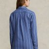 Camisas de lino a rayas de corte relajado de Ralph Lauren para mujer en azul Camisas de lino a rayas de corte relajado de Ralph Lauren para mujer en azul