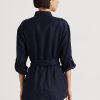 Camisas de lino con cinturón Ralph Lauren para mujer en color azul marino Camisas de lino con cinturón Ralph Lauren para mujer en color azul marino