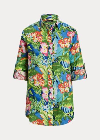 Camisas de lino con estampado floral multicolor de Ralph Lauren para mujer