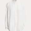 Camisas de lino de corte relajado Ralph Lauren blancas para mujer Camisas de lino de corte relajado Ralph Lauren blancas para mujer