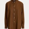 Camisas de lino de corte relajado Ralph Lauren para mujer en color marrón Camisas de lino de corte relajado Ralph Lauren para mujer en color marrón