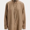 Camisas de lino de corte relajado Ralph Lauren para mujer en color marrón Camisas de lino de corte relajado Ralph Lauren para mujer en color marrón
