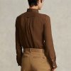 Camisas de lino de corte relajado Ralph Lauren para mujer en color marrón Camisas de lino de corte relajado Ralph Lauren para mujer en color marrón