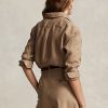 Camisas de lino de corte relajado Ralph Lauren para mujer en color marrón Camisas de lino de corte relajado Ralph Lauren para mujer en color marrón