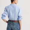 Camisas de lino Ralph Lauren azules para mujer Camisas de lino Ralph Lauren azules para mujer