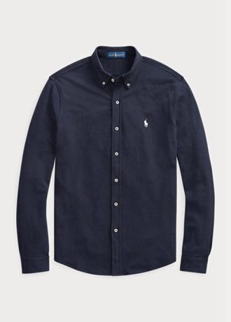 Camisas de malla ligera Ralph Lauren para hombre en color azul marino