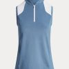 Camisas de piqué sin mangas de corte entallado Ralph Lauren para mujer en azul Camisas de piqué sin mangas de corte entallado Ralph Lauren para mujer en azul