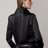 Camisas de seda morera elástica Ralph Lauren Cameron para mujer, color negro Camisas de seda morera elástica Ralph Lauren Cameron para mujer, color negro