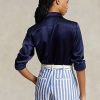 Camisas de seda morera Ralph Lauren para mujer en color azul marino Camisas de seda morera Ralph Lauren para mujer en color azul marino