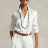 Camisas de seda morera Ralph Lauren para mujer en color crema Camisas de seda morera Ralph Lauren para mujer en color crema