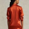 Camisas de seda morera Ralph Lauren para mujer en color naranja Camisas de seda morera Ralph Lauren para mujer en color naranja