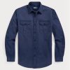 Camisas de trabajo Ralph Lauren Classic Chino de corte azul marino para hombre Camisas de trabajo Ralph Lauren Classic Chino de corte azul marino para hombre