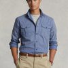 Camisas de trabajo Ralph Lauren Classic Chino para hombre en azul Camisas de trabajo Ralph Lauren Classic Chino para hombre en azul