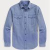 Camisas de trabajo Ralph Lauren Classic Chino para hombre en azul Camisas de trabajo Ralph Lauren Classic Chino para hombre en azul