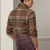 Camisas de tweed de lana a cuadros con parches de gamuza de Ralph Lauren para hombre en color marrón Camisas de tweed de lana a cuadros con parches de gamuza de Ralph Lauren para hombre en color marrón