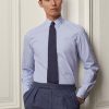 Camisas formales de popelina con puños franceses y rayas bengalíes de Ralph Lauren para hombre en azul Camisas formales de popelina con puños franceses y rayas bengalíes de Ralph Lauren para hombre en azul