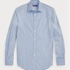 Camisas formales de popelina con puños franceses y rayas bengalíes de Ralph Lauren para hombre en azul Camisas formales de popelina con puños franceses y rayas bengalíes de Ralph Lauren para hombre en azul