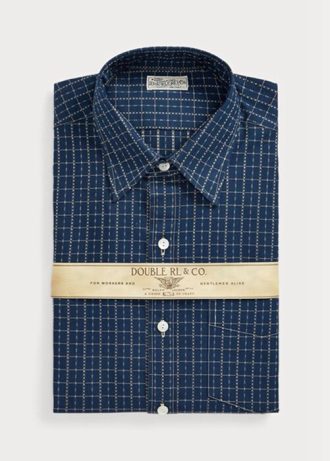 Camisas formales Ralph Lauren de corte entallado a cuadros dobby para hombre en azul marino Camisas formales Ralph Lauren de corte entallado a cuadros dobby para hombre en azul marino