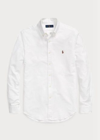 Camisas Oxford blancas de corte entallado Ralph Lauren para hombre Camisas Oxford blancas de corte entallado Ralph Lauren para hombre