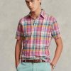 Camisas popover de madrás de corte clásico Ralph Lauren en color rosa para hombre Camisas popover de madrás de corte clásico Ralph Lauren en color rosa para hombre