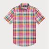 Camisas popover de madrás de corte clásico Ralph Lauren en color rosa para hombre Camisas popover de madrás de corte clásico Ralph Lauren en color rosa para hombre