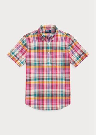 Camisas popover de madrás de corte clásico Ralph Lauren en color rosa para hombre Camisas popover de madrás de corte clásico Ralph Lauren en color rosa para hombre