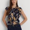 Camisas sin mangas de georgette floral multicolor de Ralph Lauren para mujer Camisas sin mangas de georgette floral multicolor de Ralph Lauren para mujer