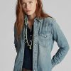 Camisas vaqueras azules índigo Ralph Lauren para mujer Camisas vaqueras azules índigo Ralph Lauren para mujer