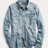 Camisas vaqueras azules índigo Ralph Lauren para mujer Camisas vaqueras azules índigo Ralph Lauren para mujer