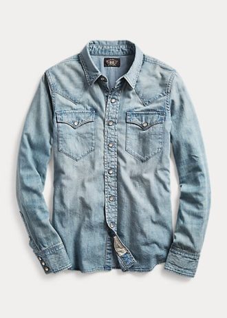 Camisas vaqueras azules índigo Ralph Lauren para mujer