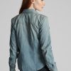 Camisas vaqueras azules índigo Ralph Lauren para mujer Camisas vaqueras azules índigo Ralph Lauren para mujer