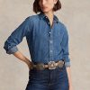 Camisas vaqueras azules Ralph Lauren para mujer Camisas vaqueras azules Ralph Lauren para mujer