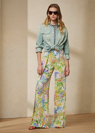 Camisas vaqueras de algodón Ralph Lauren Tamia en azul claro para mujer
