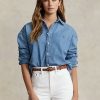 Camisas vaqueras oversize azules de Ralph Lauren para mujer Camisas vaqueras oversize azules de Ralph Lauren para mujer