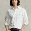 Camisas vaqueras Oxford de corte clásico Ralph Lauren blancas para hombre Camisas vaqueras Oxford de corte clásico Ralph Lauren blancas para hombre