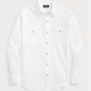 Camisas vaqueras Oxford de corte clásico Ralph Lauren blancas para hombre Camisas vaqueras Oxford de corte clásico Ralph Lauren blancas para hombre