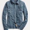 Camisas vaqueras Ralph Lauren Chambray índigo para mujer en azul Camisas vaqueras Ralph Lauren Chambray índigo para mujer en azul