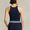Camiseta de tirantes de algodón acanalado Ralph Lauren para mujer en color azul marino Camiseta de tirantes de algodón acanalado Ralph Lauren para mujer en color azul marino