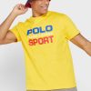 Camisetas amarillas de cuello redondo con el logotipo de Ralph Lauren para hombre