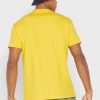 Camisetas amarillas de cuello redondo con el logotipo de Ralph Lauren para hombre