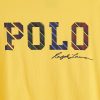 Camisetas amarillas de cuello redondo con el logotipo de Ralph Lauren para hombre Camisetas amarillas de cuello redondo con el logotipo de Ralph Lauren para hombre