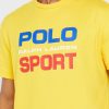 Camisetas amarillas de cuello redondo con el logotipo de Ralph Lauren para hombre