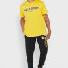 Camisetas amarillas de cuello redondo con el logotipo de Ralph Lauren para hombre