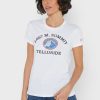 Camisetas blancas con cuello redondo y gráficos de Ralph Lauren para mujer